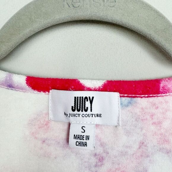 JUICY COUTURE | Terry Cinched Floral Cropped Tank Top Women’s Size Small NEW!! - Picture 7 of 10